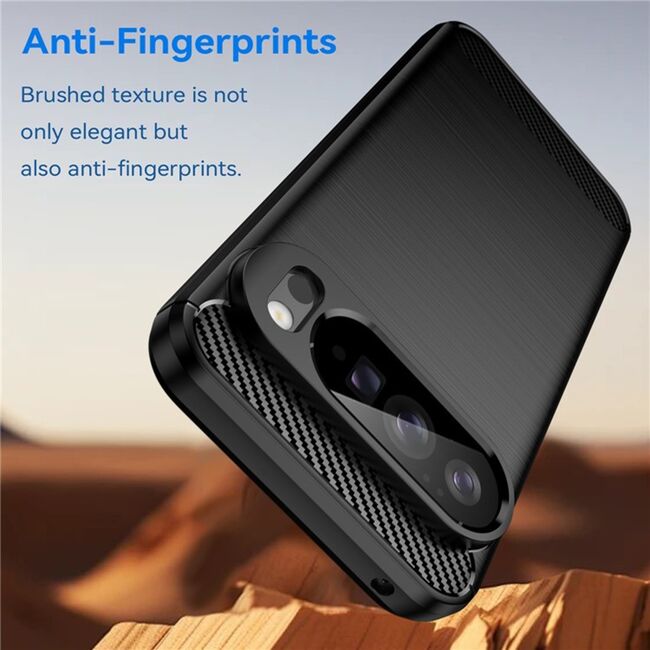 Husa pentru Google Pixel 10 Pro XL Carbon Liquid Silicone, Negru