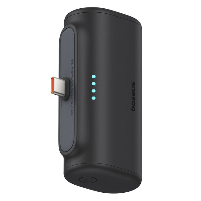 Acumulator Extern Type-C, 20W, 5000mAh + Cablu Type-C - Baseus - Negru