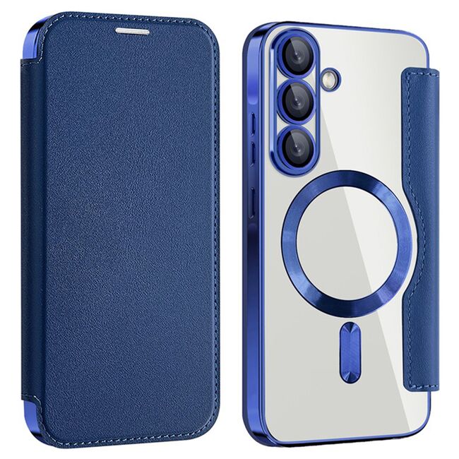Husa pentru  Samsung Galaxy A36 EliteBook Executive Tip Carte cu Protectie RFID, Compatibilitate MagSafe si protectie lentile Transparent - Albastru