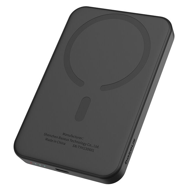 Acumulator Extern Type-C, Incarcare Wireless, 20W, 5000mAh + Cablu Type-C, 30cm - Baseus Mini - Negru