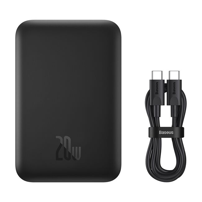 Acumulator Extern Type-C, Incarcare Wireless, 20W, 6000mAh + Cablu Type-C, 30cm - Baseus Mini Air - Negru