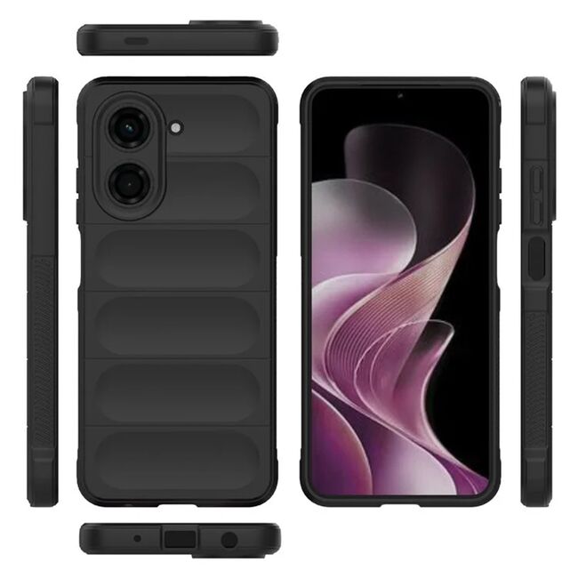 Husa pentru  Xiaomi Redmi A5 4G Liquid Silicone, Microfibre Lining, Non-Slip Airbag Design, Negru