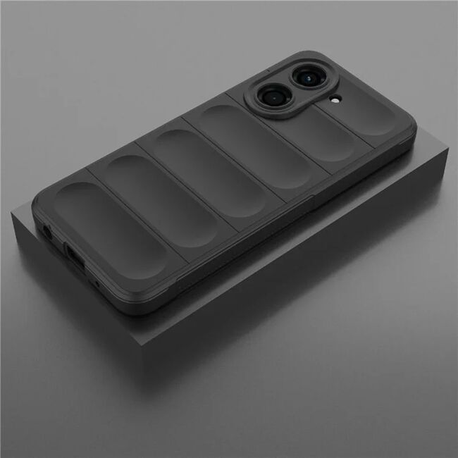 Husa pentru  Xiaomi Redmi A5 4G Liquid Silicone, Microfibre Lining, Non-Slip Airbag Design, Negru