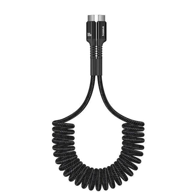 Cablu USB-C la USB-C, Flexibil, 100W, 1m - Baseus Fish-Eye - Cluster Black