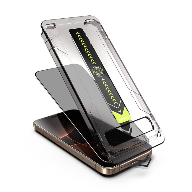 Folie Premium pentru  iPhone 14 Pro Max VisionGuard Luxe Privacy cu aplicator Easy Install+, Funcție Anti-Spionaj, Claritate HD și Tehnologie Anti-Praf