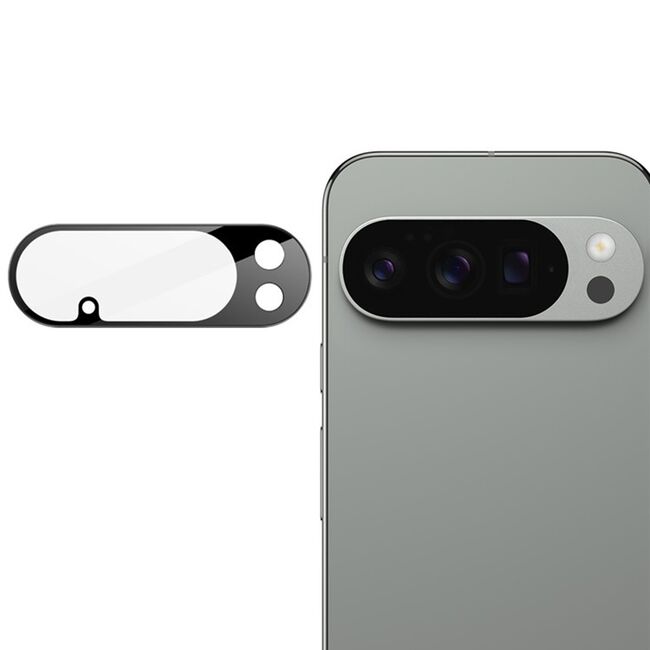 Folie de protectie camera pentru  Google Pixel 10 Pro XL din sticla securizata, Full Cover, Rezistenta 9H, Anti-Zgârieturi, montare usoara - Negru