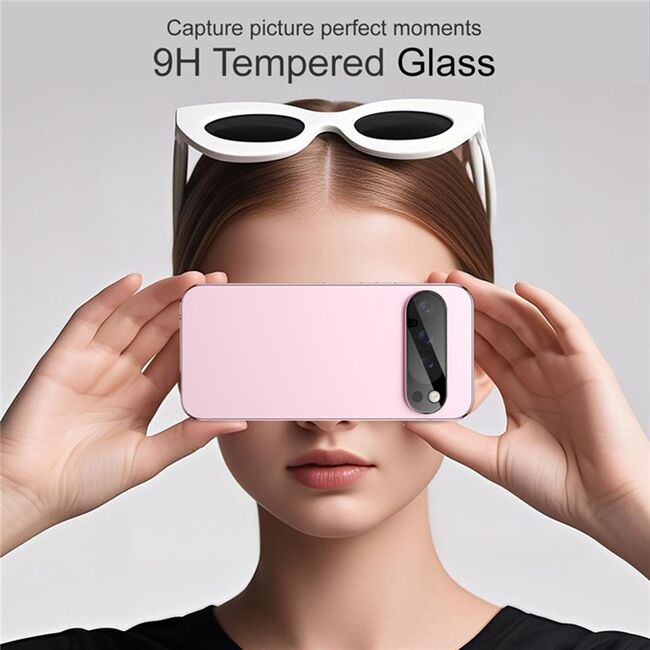 Folie de protectie camera pentru  Google Pixel 10 Pro XL din sticla securizata, Full Cover, Rezistenta 9H, Anti-Zgârieturi, montare usoara - Negru