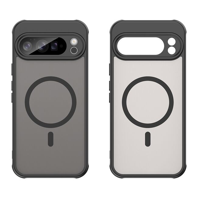 Husa pentru  Google Pixel 10 Pro XL cu protectie pentru lentile si MagSafe EasyCharge, Ghost Series Anti-ingalbenire, frosted - Negru
