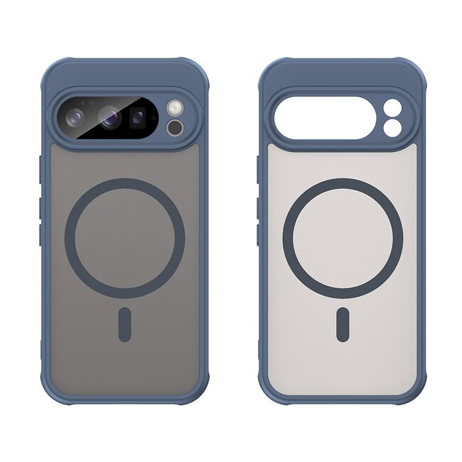 Husa pentru  Google Pixel 10 Pro cu protectie pentru lentile si MagSafe EasyCharge, Ghost Series Anti-ingalbenire, frosted - Albastru