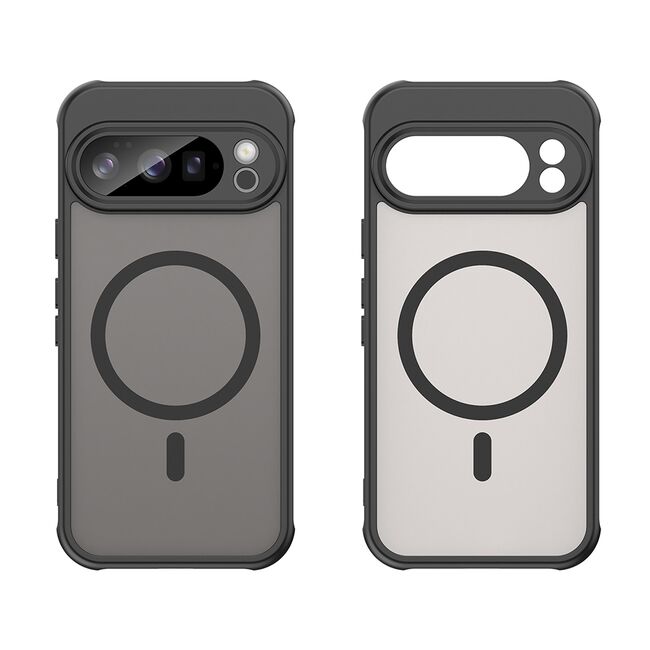 Husa pentru  Google Pixel 10 Pro cu protectie pentru lentile si MagSafe EasyCharge, Ghost Series Anti-ingalbenire, frosted - Negru