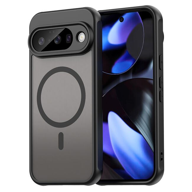 Husa pentru  Google Pixel 10 cu protectie pentru lentile si MagSafe EasyCharge, Ghost Series Anti-ingalbenire, frosted - Negru