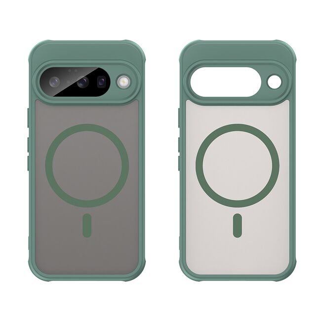 Husa pentru  Google Pixel 10 cu protectie pentru lentile si MagSafe EasyCharge, Ghost Series Anti-ingalbenire, frosted - Verde