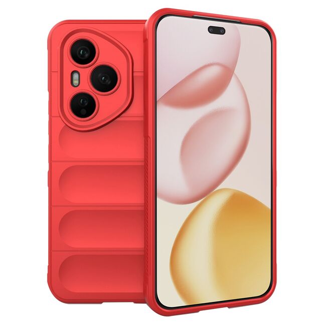 Husa pentru  Honor 400 Pro Liquid Silicone, Microfibre Lining, Non-Slip Airbag Design, Rosu