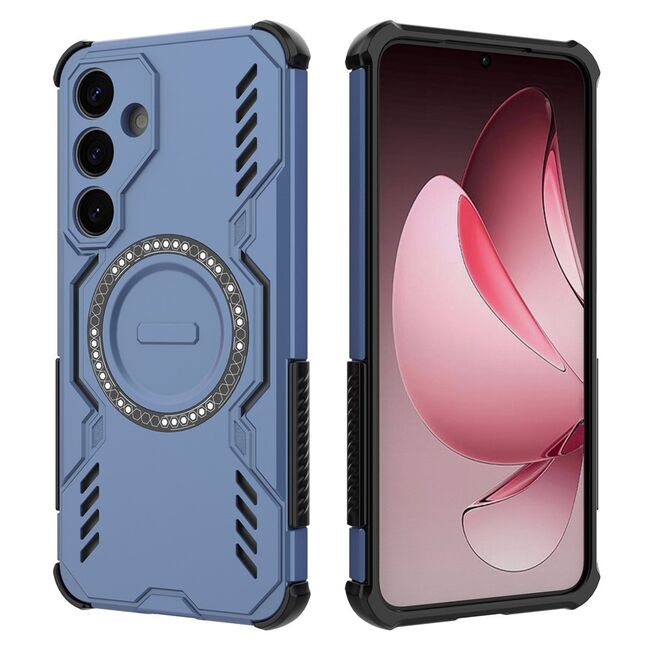 Husa pentru  Samsung Galaxy S25+ TitanGuard MagGrip Ultra-Rezistenta cu Protectie Camera, Colturi Ranforsate si Compatibilitate MagSafe - Albastru