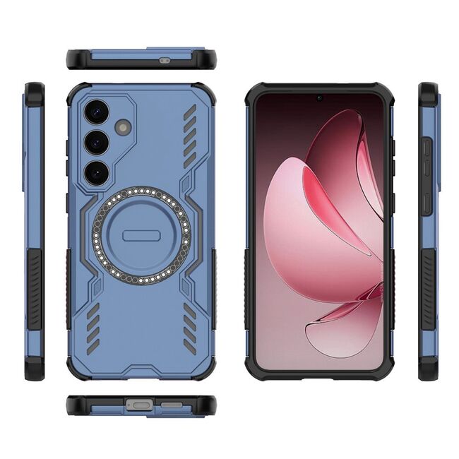 Husa pentru  Samsung Galaxy S25+ TitanGuard MagGrip Ultra-Rezistenta cu Protectie Camera, Colturi Ranforsate si Compatibilitate MagSafe - Albastru