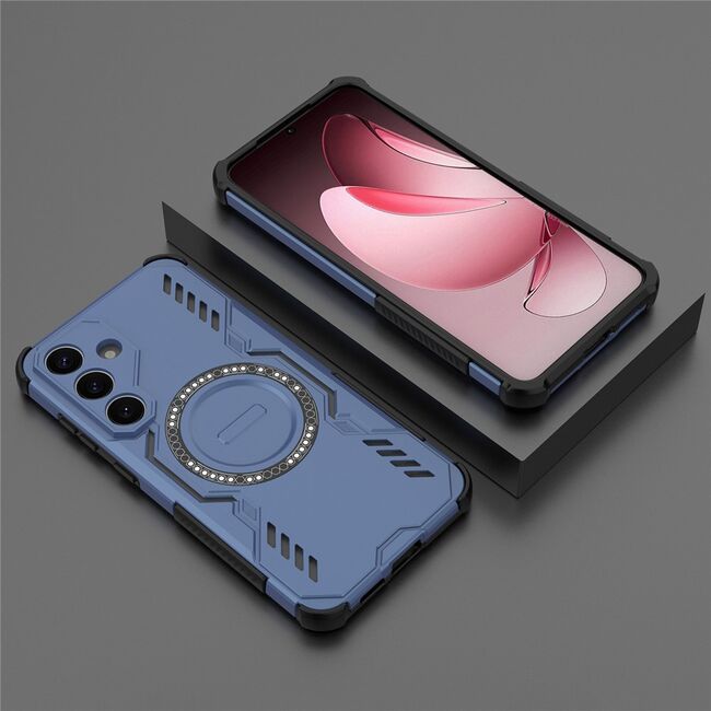 Husa pentru  Samsung Galaxy S25+ TitanGuard MagGrip Ultra-Rezistenta cu Protectie Camera, Colturi Ranforsate si Compatibilitate MagSafe - Albastru
