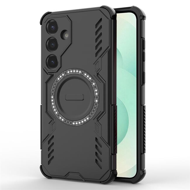 Husa pentru  Samsung Galaxy S25+ TitanGuard MagGrip Ultra-Rezistenta cu Protectie Camera, Colturi Ranforsate si Compatibilitate MagSafe - Negru