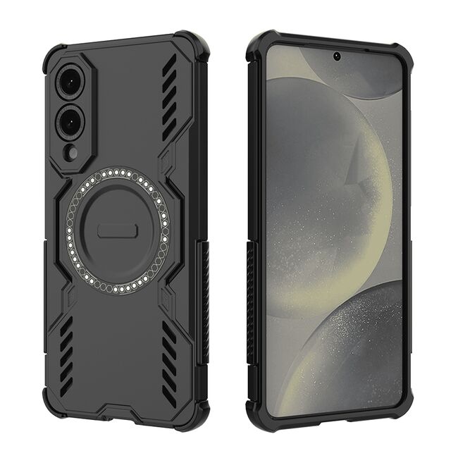 Husa pentru  Samsung Galaxy S25 Edge TitanGuard MagGrip Ultra-Rezistenta cu Protectie Camera, Colturi Ranforsate si Compatibilitate MagSafe - Negru