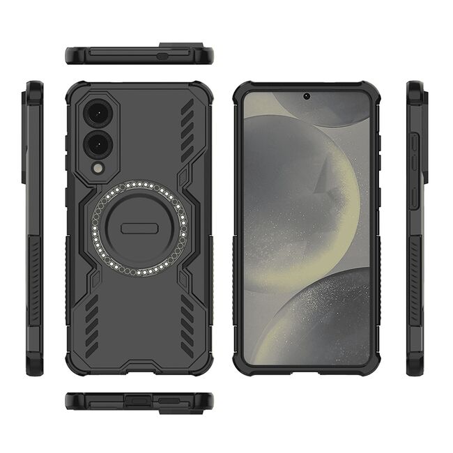 Husa pentru  Samsung Galaxy S25 Edge TitanGuard MagGrip Ultra-Rezistenta cu Protectie Camera, Colturi Ranforsate si Compatibilitate MagSafe - Negru