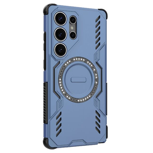 Husa pentru  Samsung Galaxy S25 Ultra TitanGuard MagGrip Ultra-Rezistenta cu Protectie Camera, Colturi Ranforsate si Compatibilitate MagSafe - Albastru