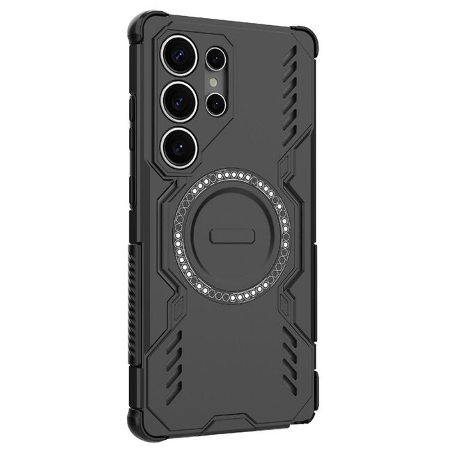 Husa pentru  Samsung Galaxy S25 Ultra TitanGuard MagGrip Ultra-Rezistenta cu Protectie Camera, Colturi Ranforsate si Compatibilitate MagSafe - Negru