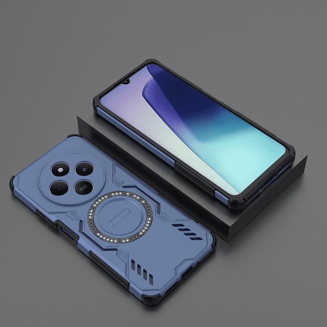 Husa pentru  Xiaomi Redmi 14C TitanGuard MagGrip Ultra-Rezistenta cu Protectie Camera, Colturi Ranforsate si Compatibilitate MagSafe - Albastru
