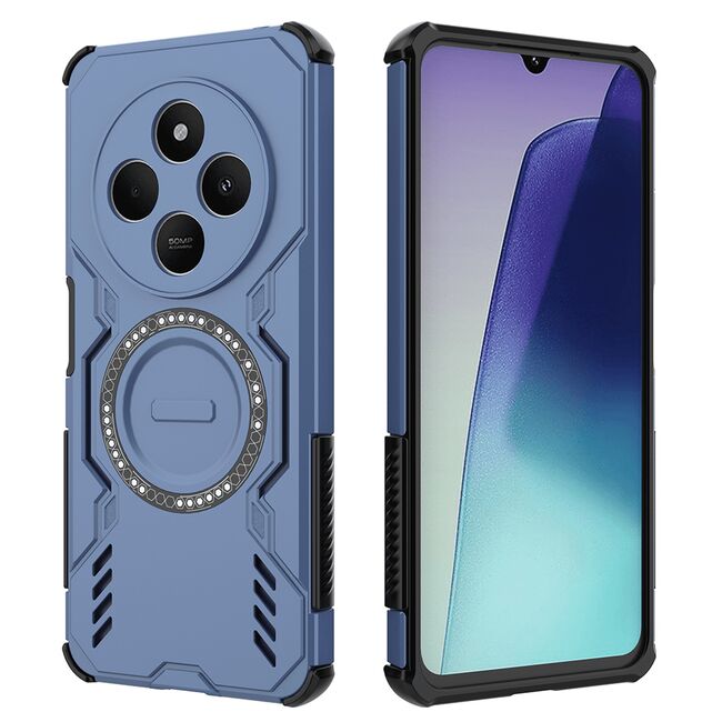 Husa pentru  Xiaomi Redmi 14C TitanGuard MagGrip Ultra-Rezistenta cu Protectie Camera, Colturi Ranforsate si Compatibilitate MagSafe - Albastru