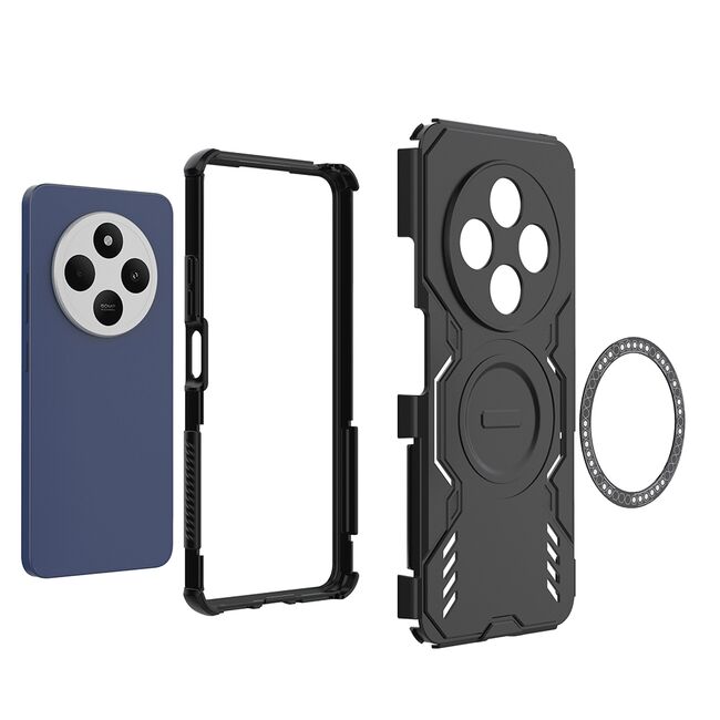 Husa pentru  Xiaomi Redmi 14C TitanGuard MagGrip Ultra-Rezistenta cu Protectie Camera, Colturi Ranforsate si Compatibilitate MagSafe - Albastru