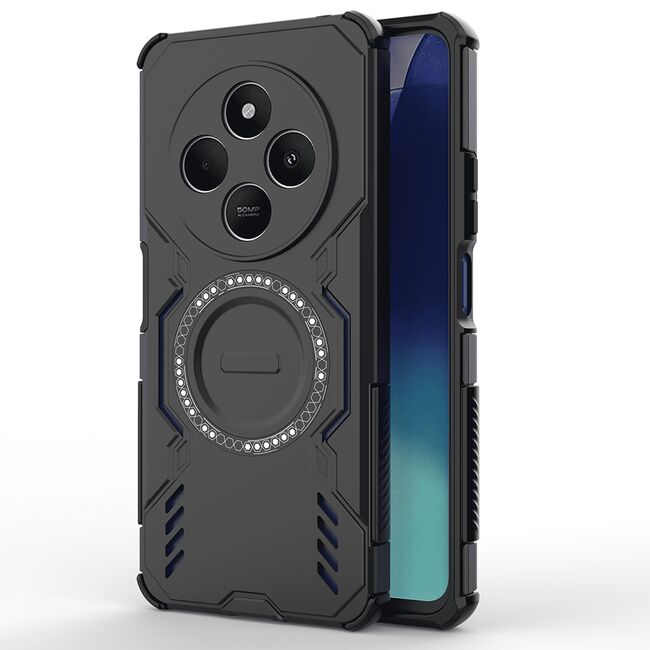 Husa pentru  Xiaomi Redmi 14C TitanGuard MagGrip Ultra-Rezistenta cu Protectie Camera, Colturi Ranforsate si Compatibilitate MagSafe - Negru