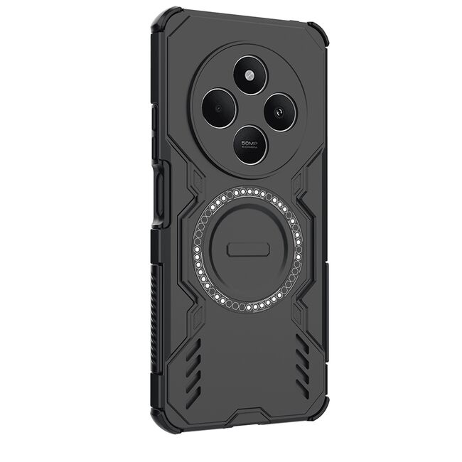 Husa pentru  Xiaomi Redmi 14C TitanGuard MagGrip Ultra-Rezistenta cu Protectie Camera, Colturi Ranforsate si Compatibilitate MagSafe - Negru