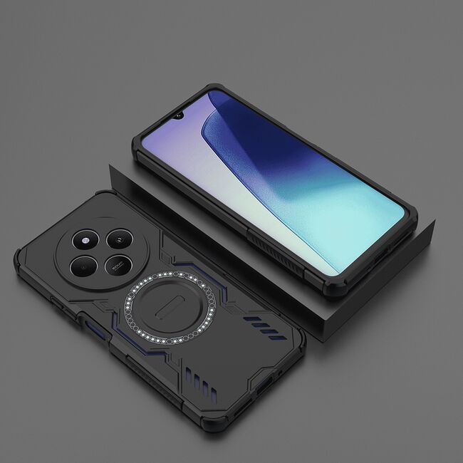Husa pentru  Xiaomi Redmi 14C TitanGuard MagGrip Ultra-Rezistenta cu Protectie Camera, Colturi Ranforsate si Compatibilitate MagSafe - Negru