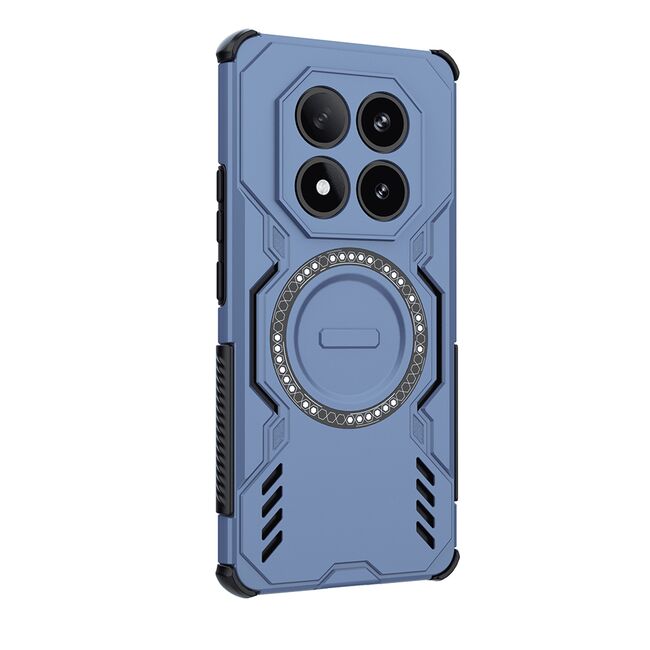 Husa pentru  Xiaomi Redmi Note 14 Pro 4G TitanGuard MagGrip Ultra-Rezistenta cu Protectie Camera, Colturi Ranforsate si Compatibilitate MagSafe - Albastru
