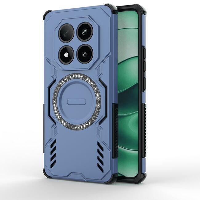 Husa pentru  Xiaomi Redmi Note 14 Pro 5G TitanGuard MagGrip Ultra-Rezistenta cu Protectie Camera, Colturi Ranforsate si Compatibilitate MagSafe - Albastru