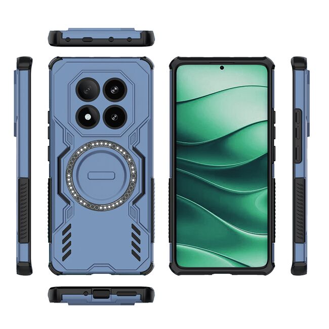 Husa pentru  Xiaomi Redmi Note 14 Pro 5G TitanGuard MagGrip Ultra-Rezistenta cu Protectie Camera, Colturi Ranforsate si Compatibilitate MagSafe - Albastru