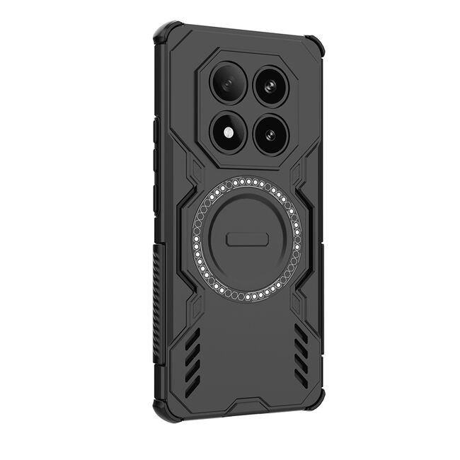 Husa pentru  Xiaomi Redmi Note 14 Pro 5G TitanGuard MagGrip Ultra-Rezistenta cu Protectie Camera, Colturi Ranforsate si Compatibilitate MagSafe - Negru