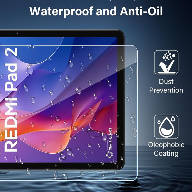 Set 2 x Folie de protectie pentru tableta Xiaomi Redmi Pad 2 2025 11 inch, Tempered Glass, transparenta