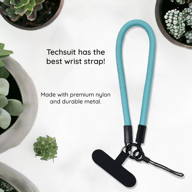 Snur pentru Telefon, Nylon Braided, Durable, Universal - Techsuit Rope Wrist Strap (RWS2-06) - Olive Leaf
