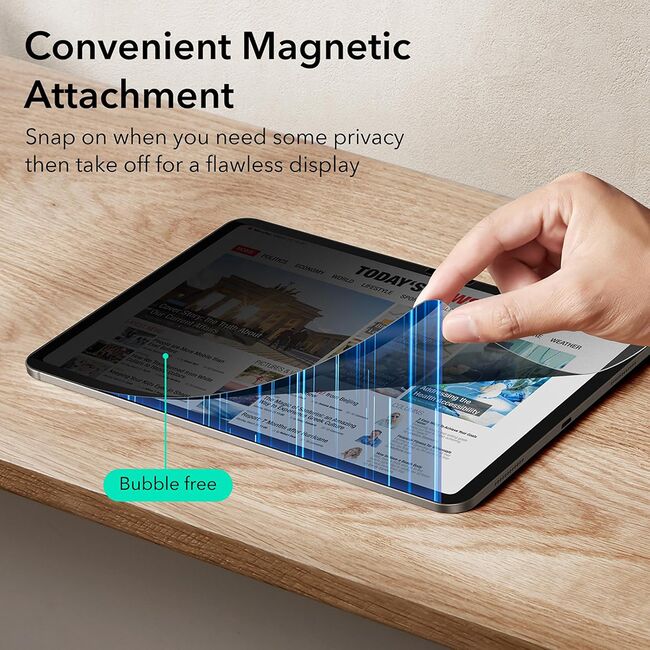 Folie pentru iPad Pro 11 (2024) - ESR Magnetic Privacy Screen Protector - Privacy