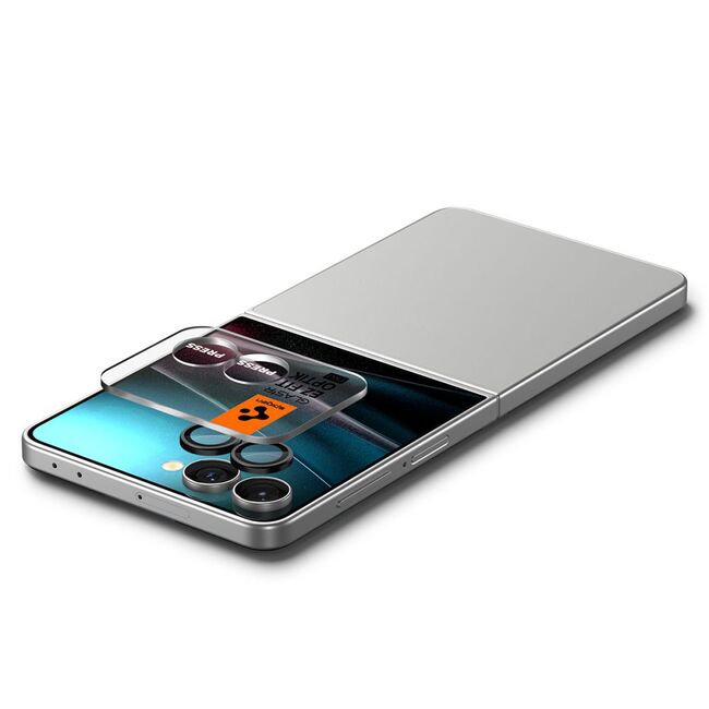 Set 2 x Folie Camera pentru Samsung Galaxy Z Flip 7 - Spigen Glas.tR Optik EZ Fit Pro HD - Negru