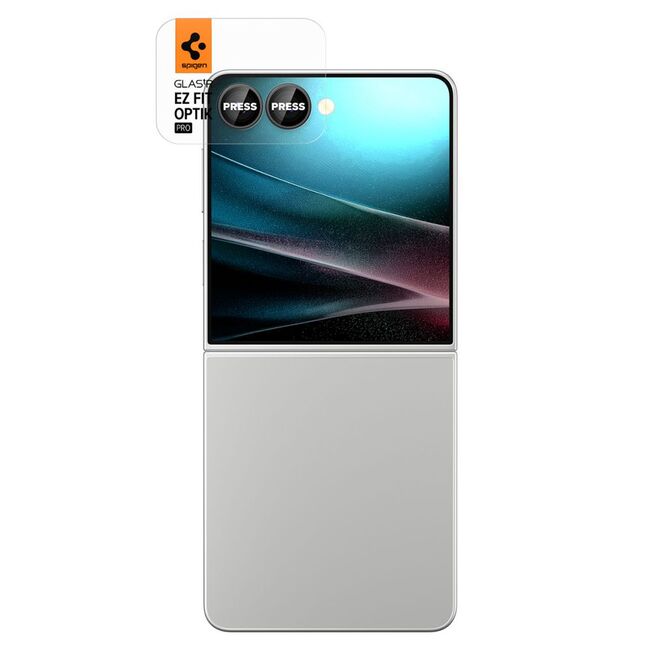 Set 2 x Folie Camera pentru Samsung Galaxy Z Flip 7 - Spigen Glas.tR Optik EZ Fit Pro HD - Negru