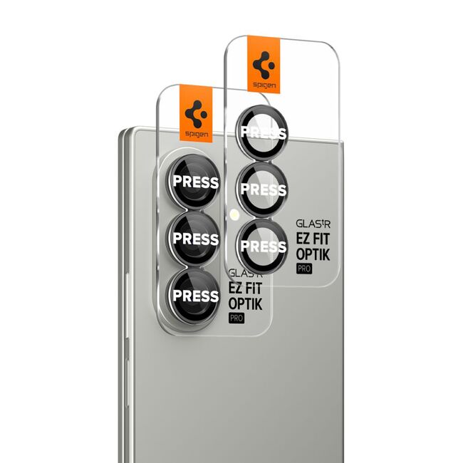 Set 2 x Folie Camera pentru Samsung Galaxy Z Fold 7 - Spigen Glas.tR Optik EZ Fit Pro HD - Negru