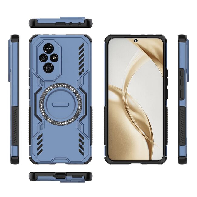 Husa pentru  Honor 200 TitanGuard MagGrip Ultra-Rezistenta cu Protectie Camera, Colturi Ranforsate si Compatibilitate MagSafe - Albastru