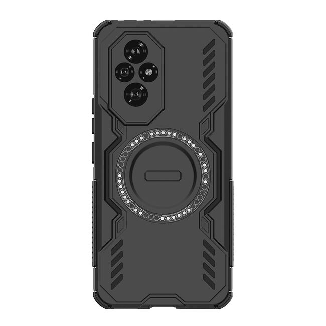 Husa pentru  Honor 200 TitanGuard MagGrip Ultra-Rezistenta cu Protectie Camera, Colturi Ranforsate si Compatibilitate MagSafe - Negru