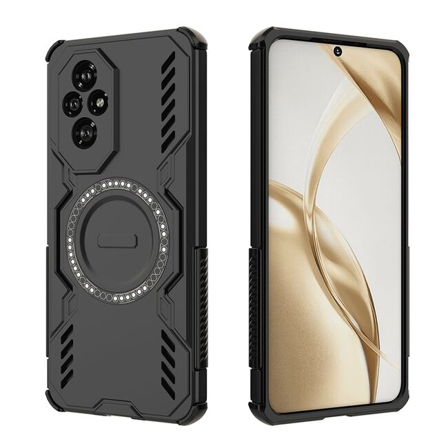 Husa pentru  Honor 200 TitanGuard MagGrip Ultra-Rezistenta cu Protectie Camera, Colturi Ranforsate si Compatibilitate MagSafe - Negru