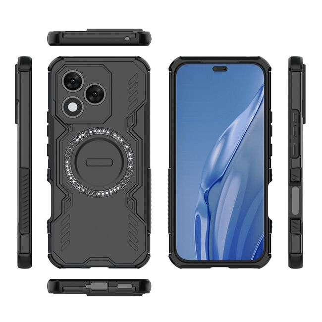 Husa pentru  Honor 400 Lite TitanGuard MagGrip Ultra-Rezistenta cu Protectie Camera, Colturi Ranforsate si Compatibilitate MagSafe - Negru