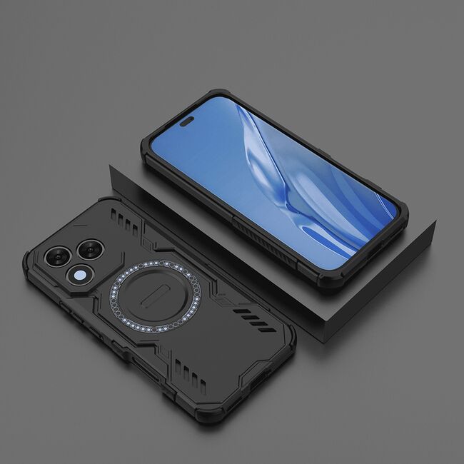 Husa pentru  Honor 400 Lite TitanGuard MagGrip Ultra-Rezistenta cu Protectie Camera, Colturi Ranforsate si Compatibilitate MagSafe - Negru