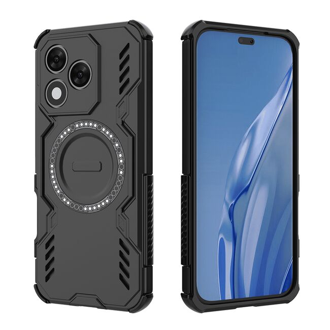 Husa pentru  Honor 400 Lite TitanGuard MagGrip Ultra-Rezistenta cu Protectie Camera, Colturi Ranforsate si Compatibilitate MagSafe - Negru