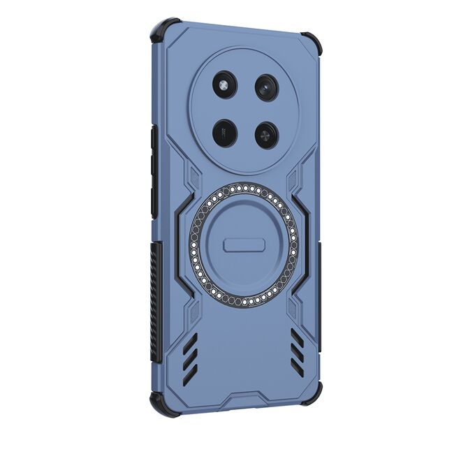 Husa pentru  Honor Magic 7 Lite TitanGuard MagGrip Ultra-Rezistenta cu Protectie Camera, Colturi Ranforsate si Compatibilitate MagSafe - Albastru