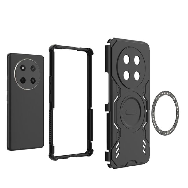 Husa pentru  Honor Magic 7 Lite TitanGuard MagGrip Ultra-Rezistenta cu Protectie Camera, Colturi Ranforsate si Compatibilitate MagSafe - Negru
