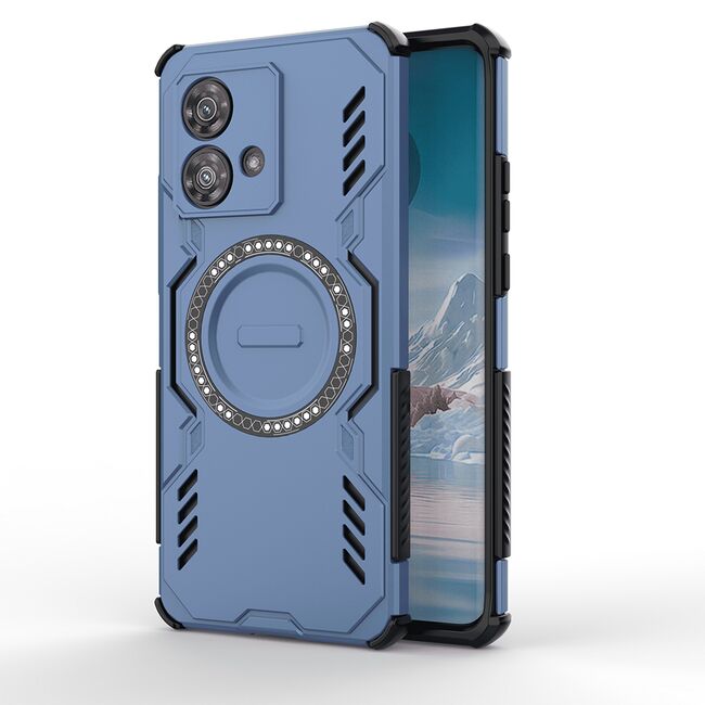 Husa pentru  Motorola Edge 40 NEO TitanGuard MagGrip Ultra-Rezistenta cu Protectie Camera, Colturi Ranforsate si Compatibilitate MagSafe - Albastru